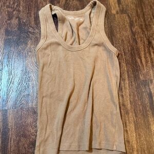American Eagle Outfitters Brown Ribbed Tank Top
